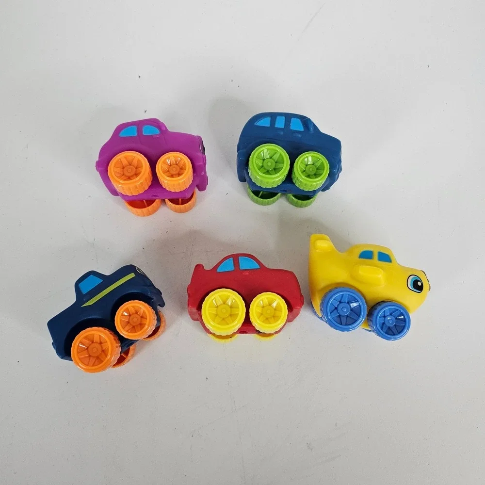 Kids Soft‎ Rubber Squeeze Toy Vehicles Lot of 5 Cars Truck Airplane Multicolor